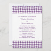 Invitation Invite de mariage de Houndstooth violet (Devant)