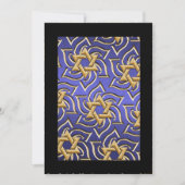 Invitation Invite Mitzvah Gold Star of David Blue (Devant)