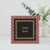 Invitation Invite plat elegant party customizable (Debout devant)