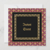 Invitation Invite plat elegant party customizable (Devant)