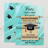 Invitation Inviter à une fête de diplômés (Devant / Derrière)