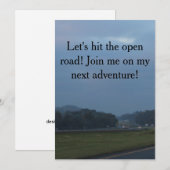 Invitation inviter des amis pour un voyage en voiture (Devant / Derrière)