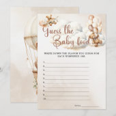 Invitation INVITER LE BÉBÉ Baby shower ALIMENTAIRE JEU MON OU (Devant / Derrière)