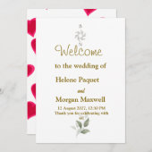 Invitation inviter le mariage (Devant / Derrière)