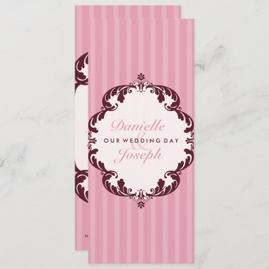 Invitation INVITES DE MARIAGE STYLISH :: luxueux luxe 2 (Devant / Derrière)