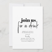 Invitation Invitez-nous à une fête de pendaison de crémaillèr (Devant)