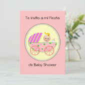 Invitation Invito de Te par baby shower de la fiesta De de MI (Debout devant)