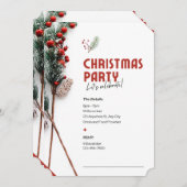 Invitation Invitons l'invitation de Noël (Devant / Derrière)