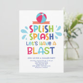 Invitation Invitons Une Fête De Blast Pool (Debout devant)