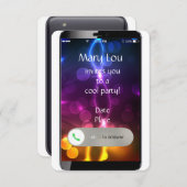 Invitation iPhone avec Arrière - plan personnalisé (Devant / Derrière)