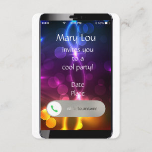 Invitation iPhone avec Arrière - plan personnalisé