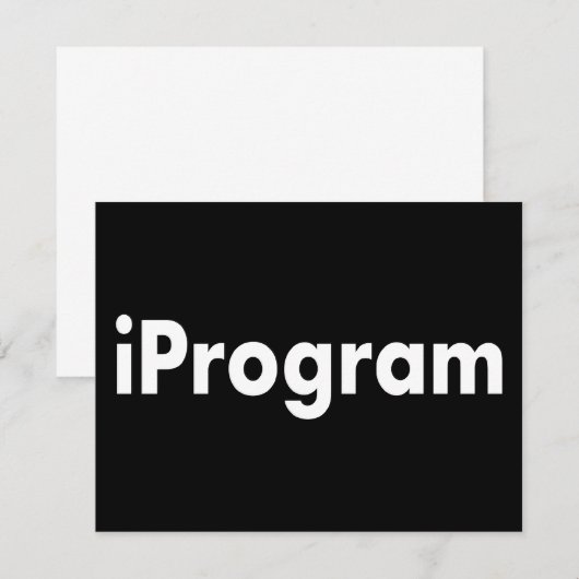 Invitation iProgramme (Devant / Derrière)