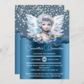 Invitation Iridescendance fée enchantée parties scintillant Q (Devant / Derrière)