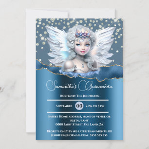 Invitation Iridescendance fée enchantée parties scintillant Q