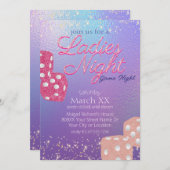 Invitation Iridescendre Ladies Night Jight Dice (Devant / Derrière)