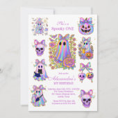 Invitation Iridescent Coquette Spooky ONE Halloween (Devant)
