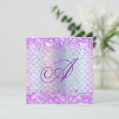 Invitation Iridescente Arc-en-ciel Shimmer Sirène échelles An (Debout devant)