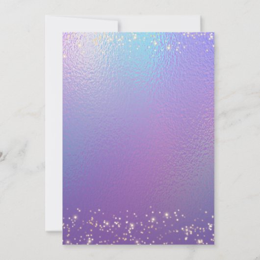 Invitation Iridescente Dames soirée Cocktail Party (Dos)