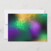 Invitation Iridescente mardi gras arrière - plan avec perles (Dos)