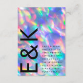 Invitation Iridescente Ultra Moderne Mariage Monogramme (Devant)