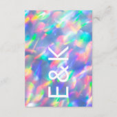 Invitation Iridescente Ultra Moderne Mariage Monogramme (Dos)