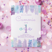 Iridescente violet arc-en-ciel 1er fête d'annivers