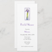 Invitation iris (Devant / Derrière)