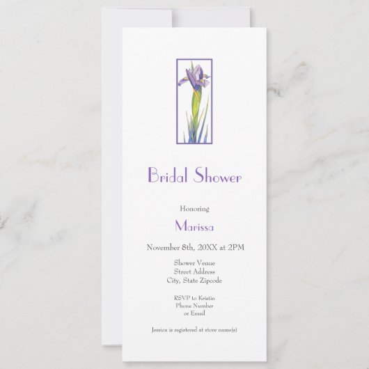 Invitation iris (Devant)