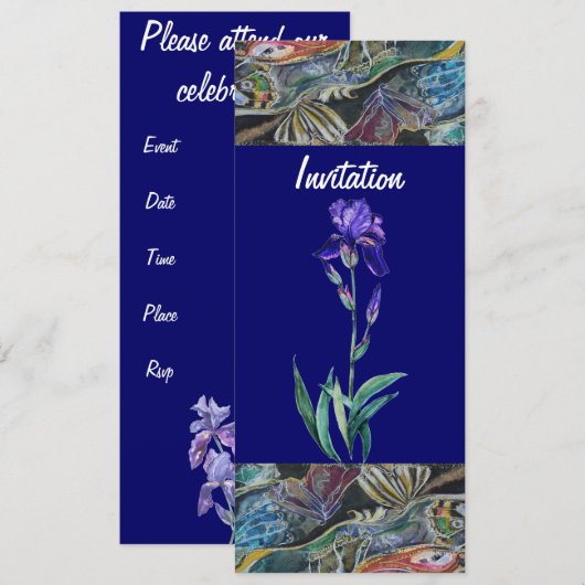 Invitation Iris (Devant / Derrière)