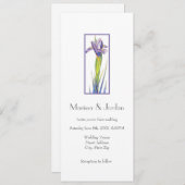 Invitation iris (Devant / Derrière)