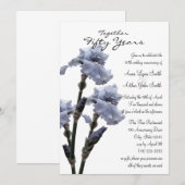 Invitation Iris Anniversaire (Devant / Derrière)