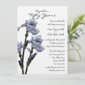 Invitation Iris Bleu Anniversaire (Debout devant)