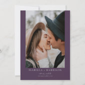 Invitation IRIS | Boho Plum Purple Gold Watercolor Mariage (Dos)