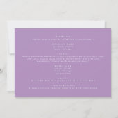 Invitation Iris Elégant Ensemble Complet Fleurs Aquarelle Mar (Dos)