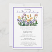 Invitation Iris en bulbes pour l'échange de fleurs (Devant)