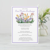 Invitation Iris en bulbes pour l'échange de fleurs (Debout devant)