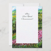 Invitation IRIS EN TOSCANE,Champ de fleurs violet pourpre (Dos)