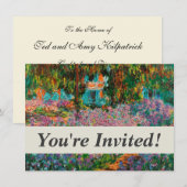 Invitation Iris Jardin Monet Giverny fleurs (Devant / Derrière)