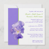 Invitation Iris mauve (Devant)