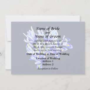 Invitation Iris Nain Violet Cœur
