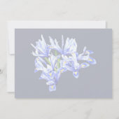 Invitation Iris Nain Violet Cœur (Dos)