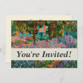 Invitation Irises Monet Garden Fleurs Giverny (Devant / Derrière)