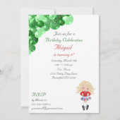 Invitation Irish Dance Green Balloc Arch fête d'anniversaire (Dos)