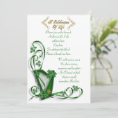 Invitation Irish Harp "Celebration of Life" (Debout devant)