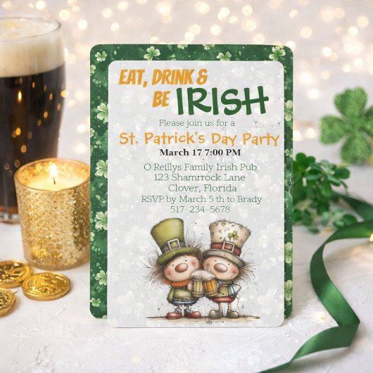 Invitation Irish‑Inspired St. Patrick’s Day Party