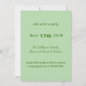 Invitation Irish pub ready for St. Patrick's Day party, green (Dos)