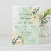 Invitation Irish Rose Cream and Gold Wedding (Debout devant)