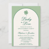 Invitation Irish Shamrock Lucky in Love Engagement Party (Devant)