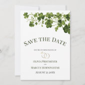 Invitation Irish Stylized Shamrock Leafy Foliage  (Devant)