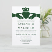 Invitation Irlandais Claddagh Ring Simple Graphic Green Maria (Debout devant)